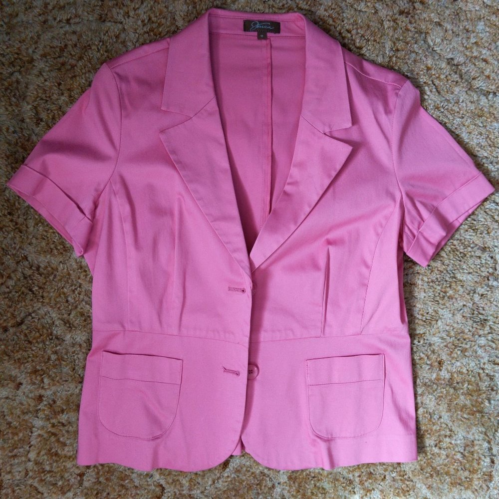 Jessica Pink Short Sleeve Blazer